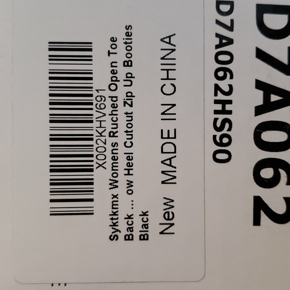 Syktkmx Black Open Toe Slouchy Backless Side Zipper Sandal Boots in Black SZ 9 - Picture 14 of 14